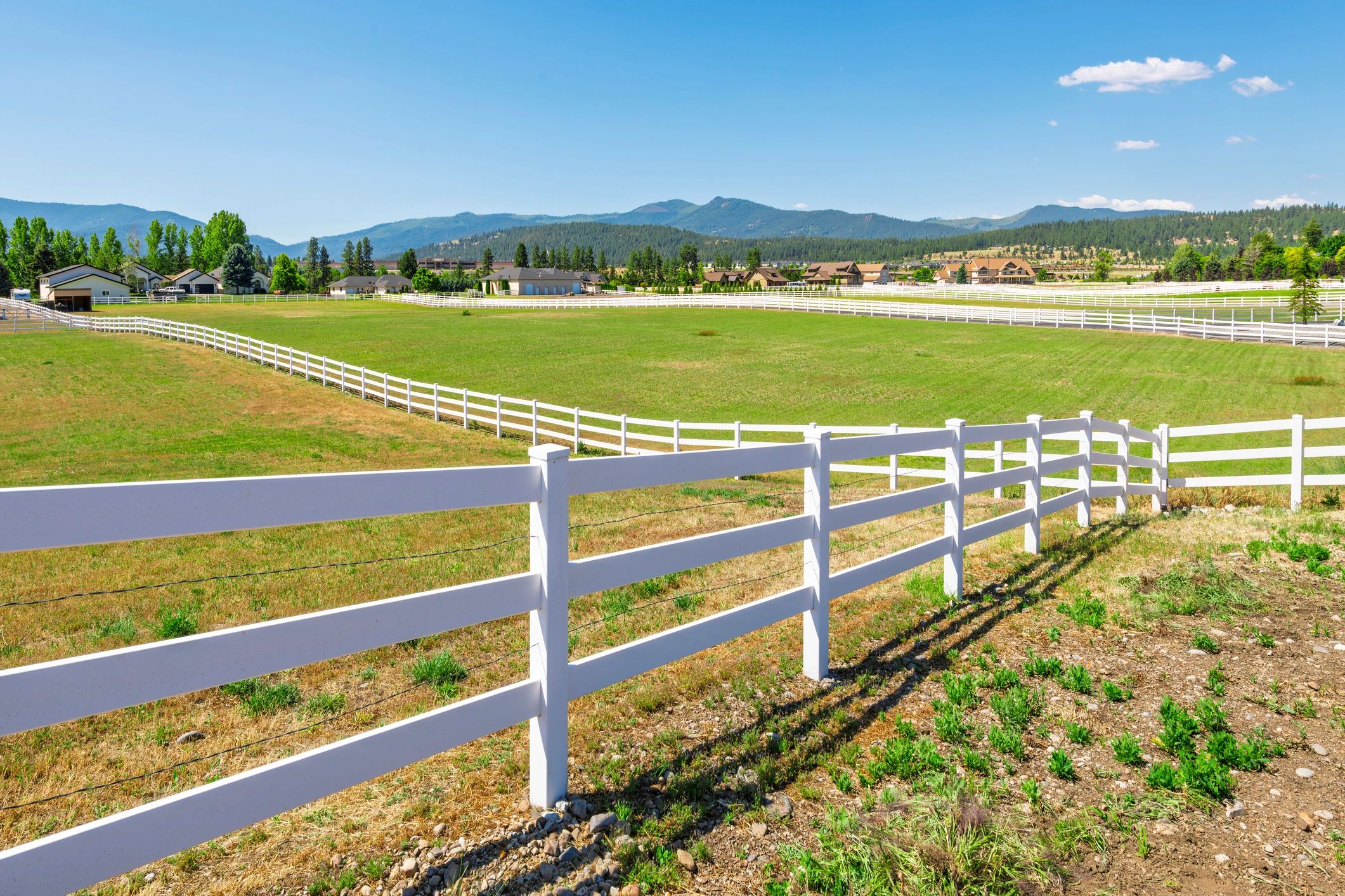 Ranch fencing across open property