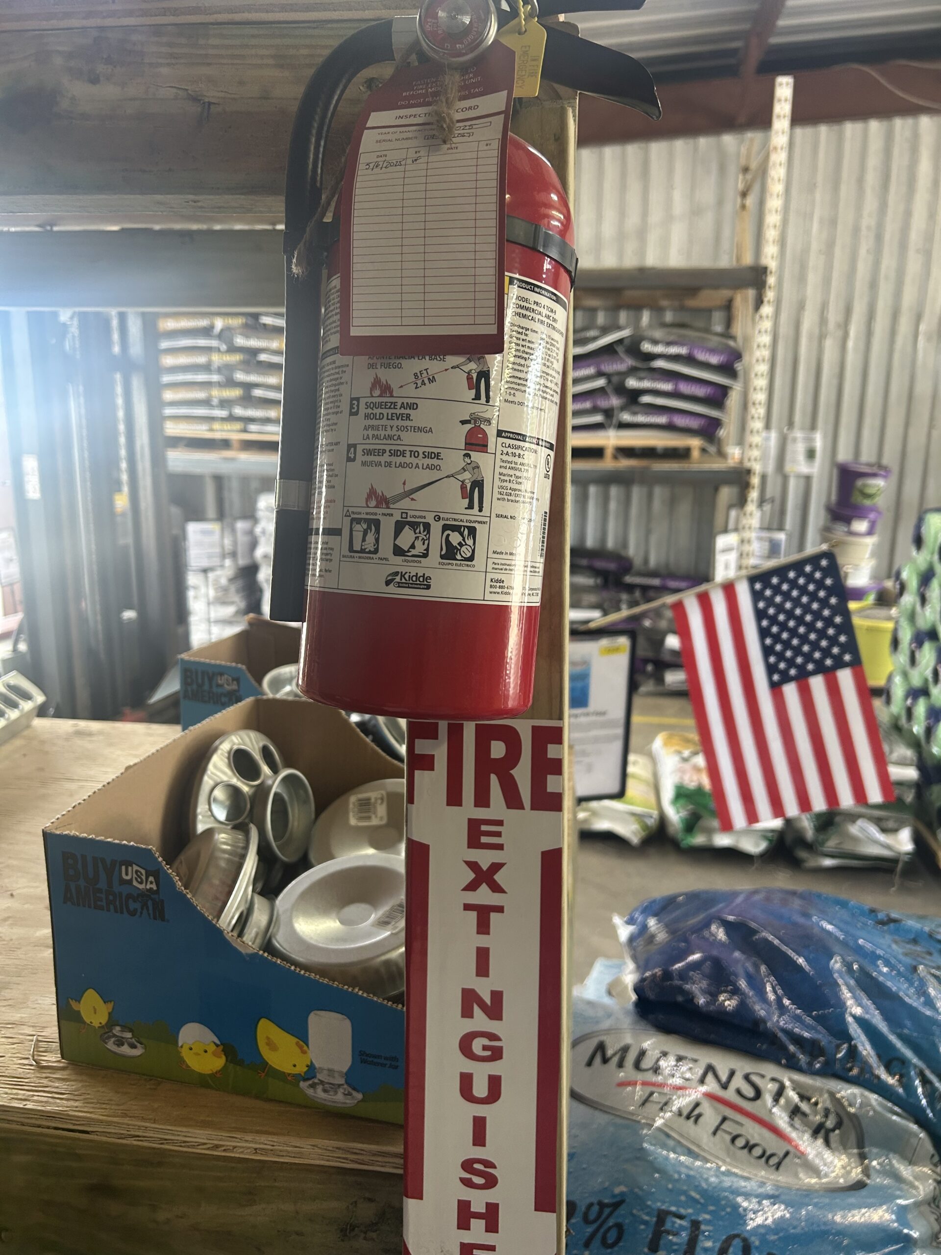 Safety supplies at Hubbard Farm and Ranch