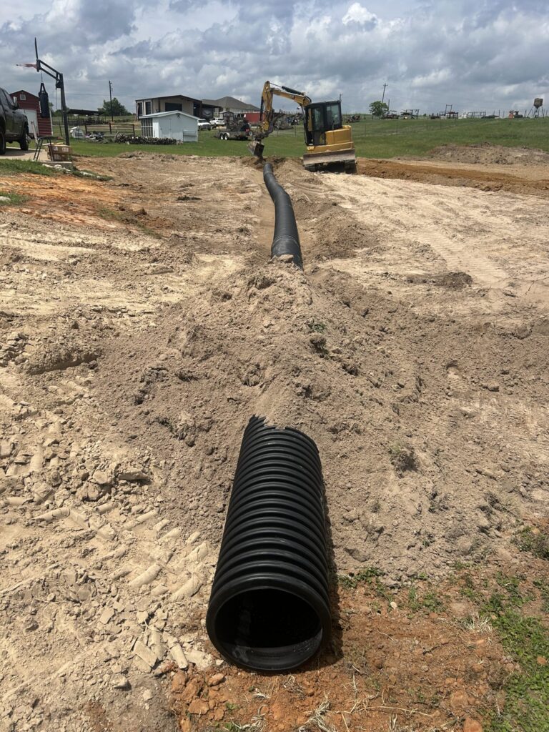 Drain tile product at Hubbard Farm and Ranch